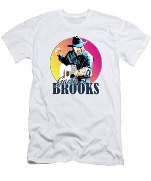 Retro Garth Brooks Portrait Sunset T-Shirt